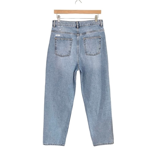 Sandro Guylain Distressed Boyfriend Rigid Denim High Waist Ankle Jean 10 - Picture 6 of 16